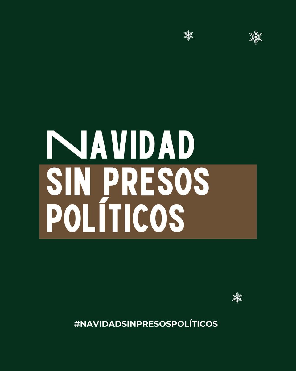 clippve's tweet photo. Que la Navidad sea alegría y libertad, no celdas ni ausencia. Que ningún inocente pase estas fiestas tras las rejas.
#NavidadSinPresosPolíticos https://t.co/Vn5CVZBNtb