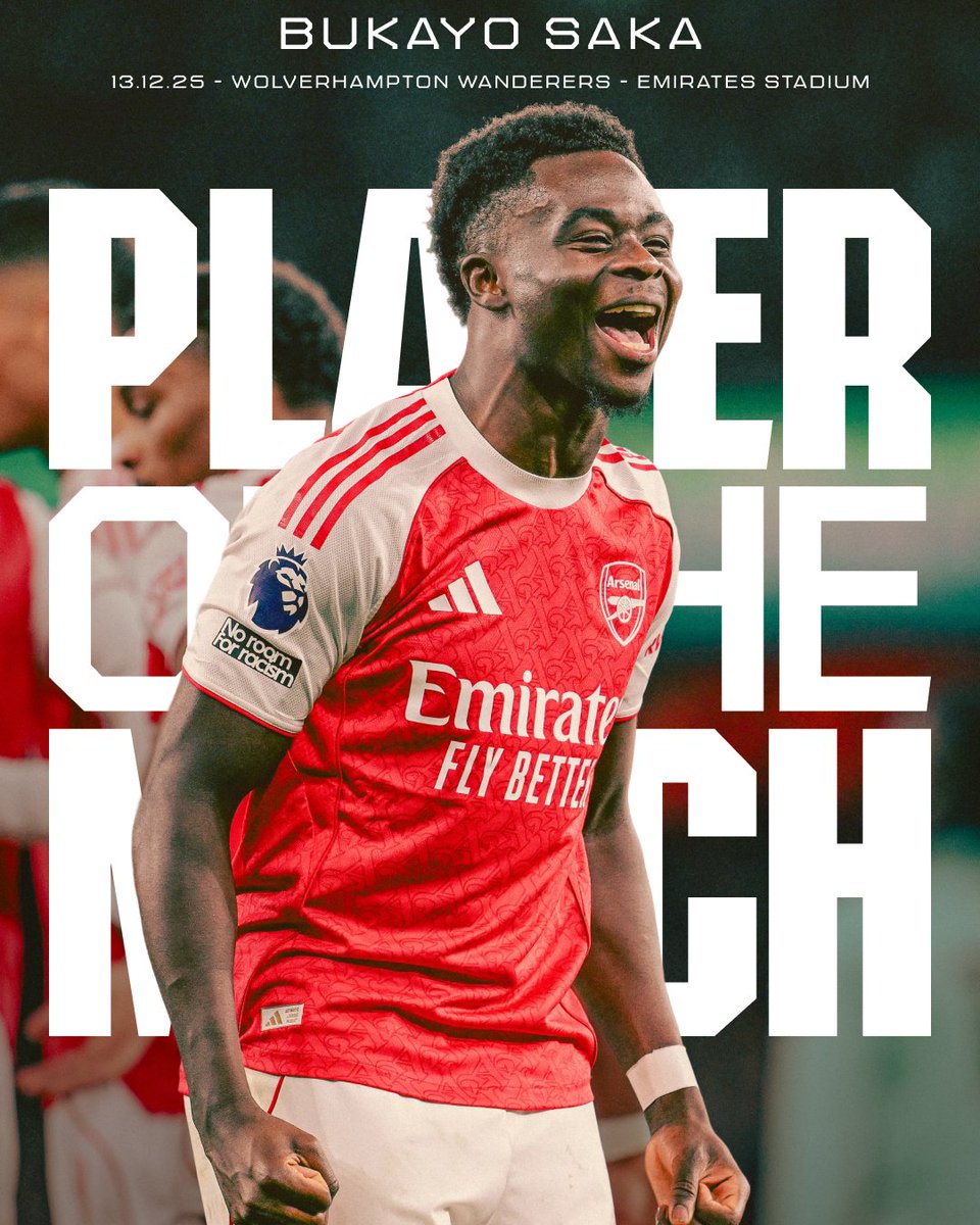 Leading by example.

Taking home last night's Player of the Match award, as voted by you: Bukayo Saka 👏