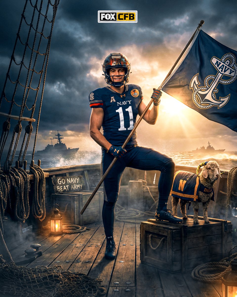 CFBONFOX's tweet image. Navy defeats Army! ⚓️

The Midshipmen take home the Commander-in-Chief's trophy!