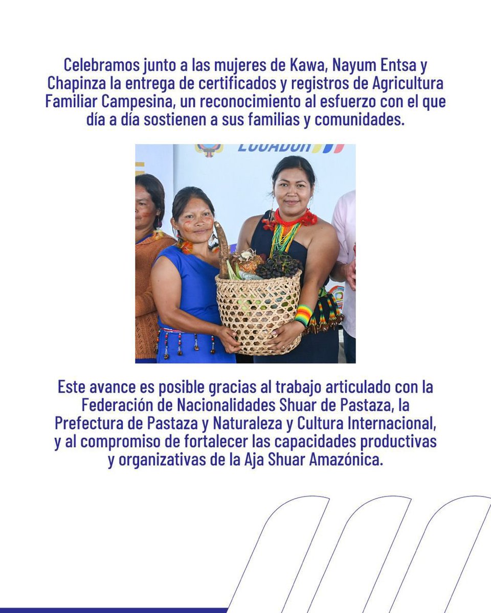 AgriculturaEc's tweet photo. #MAGPInforma | Esta semana, el agro avanzó en territorio👨🏻‍🌾✨

Acompañamos a productores y comunidades con acciones que fortalecieron la Agricultura Familiar Campesina, el trabajo asociativo y una producción sostenible, en articulación con aliados estratégicos por el desarrollo rural de #ElNuevoEcuador. 🇪🇨🌾