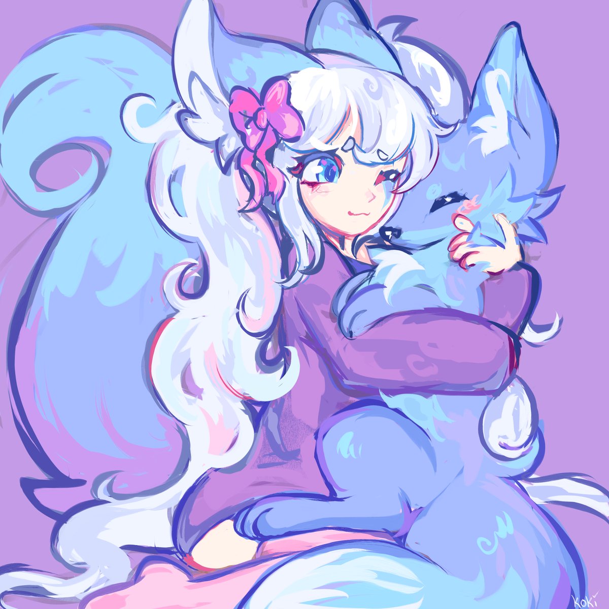 Kokioto420's tweet image. Io hugging luna! req by @/kuraizuki 

tysm for the support &amp;lt;3