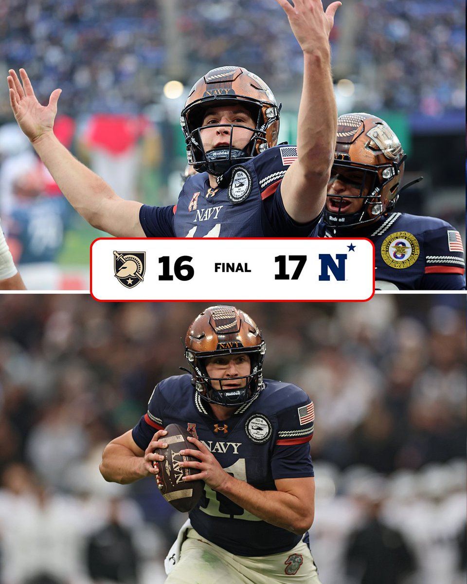 ESPNCFB's tweet image. NAVY COMES BACK TO GET THE RIVALRY WIN OVER ARMY‼️ 

Back-to-back 10-win seasons for the first time in Navy history 🙌