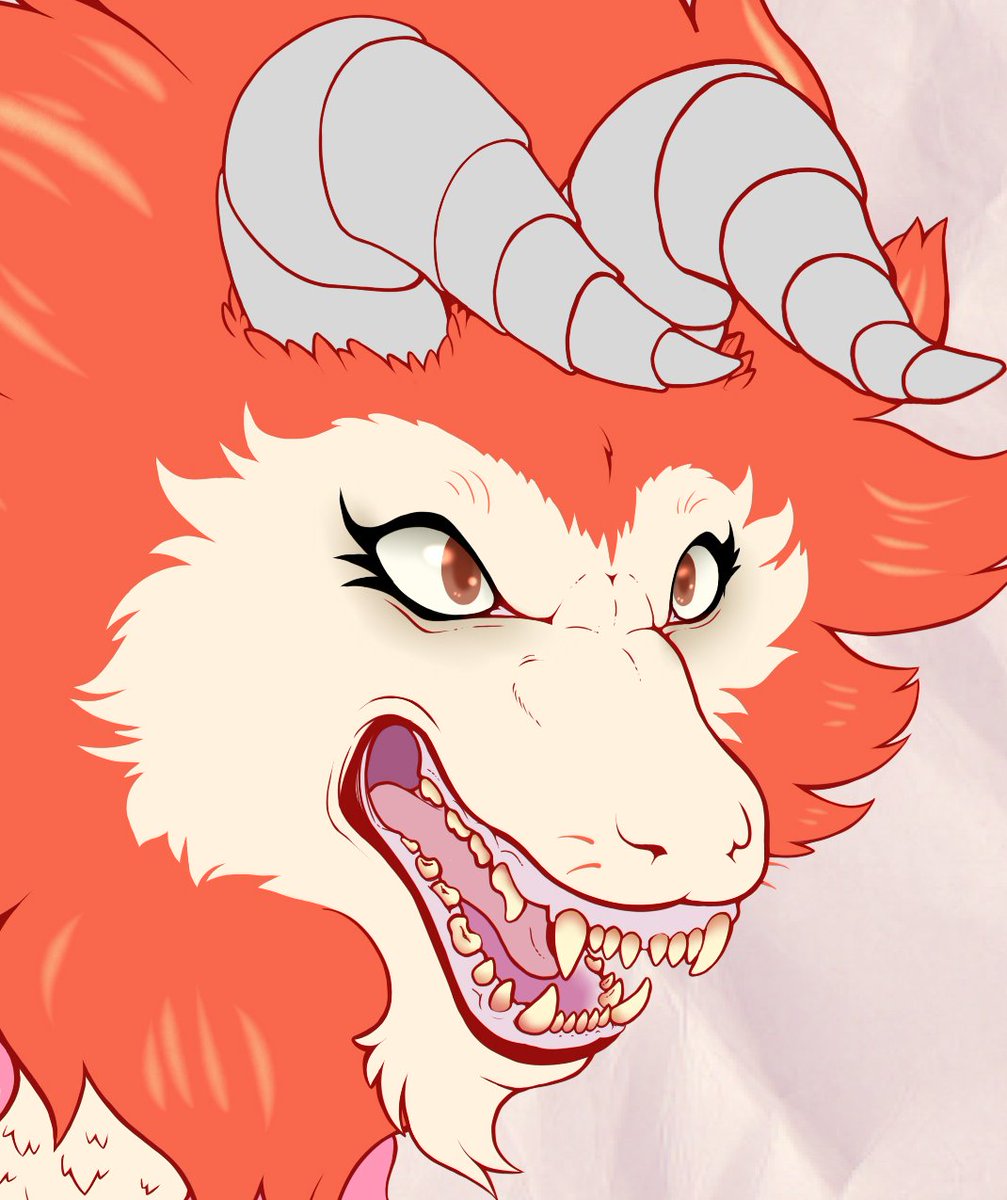 Goatpaws's tweet photo. Goin' LIVE with more of this pink beast! https://t.co/gL7m0l37i9 Let's start rendering in Krita! #MonsteRancher #Daton #fanart #モンスターファーム https://t.co/CVLmLUbIpq