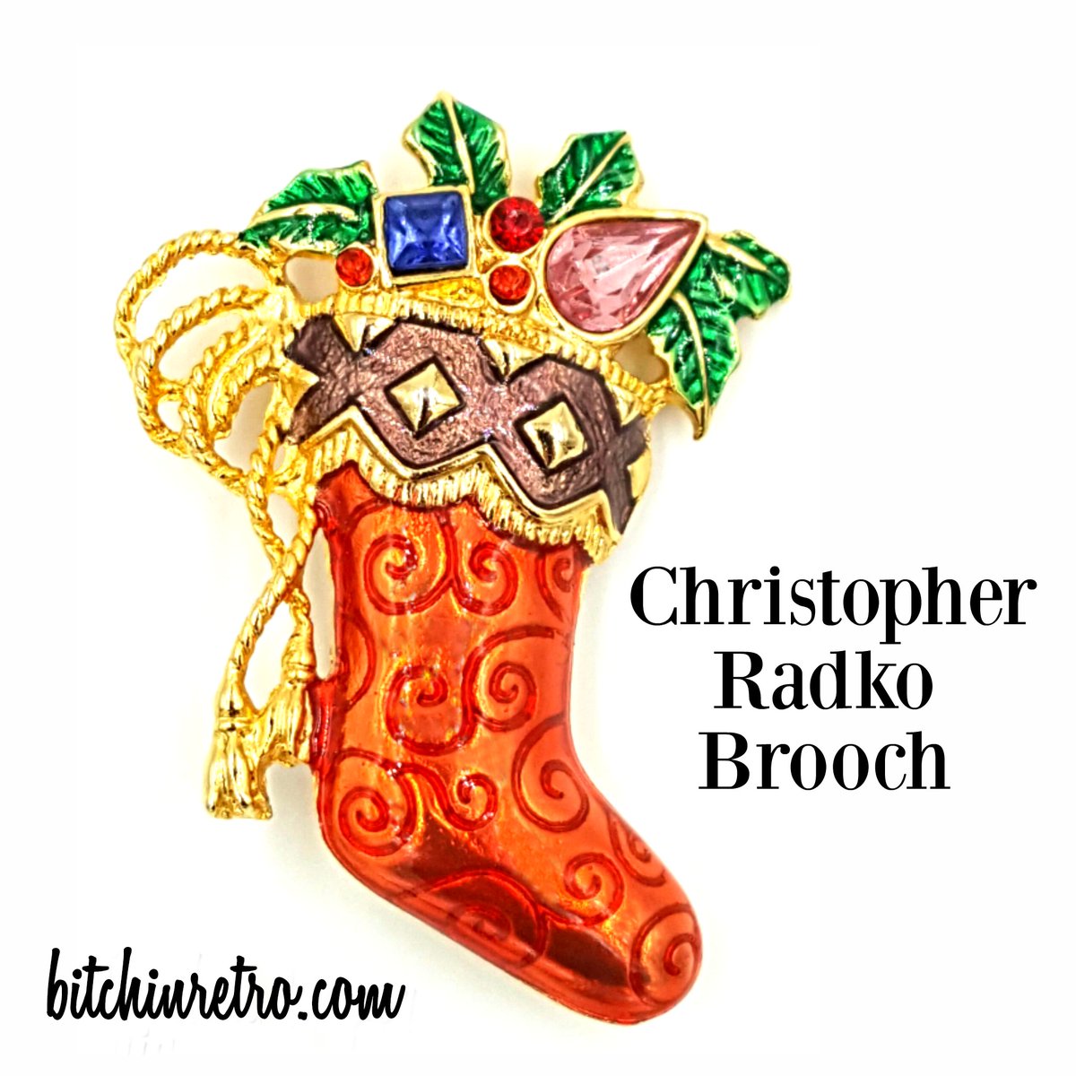 RetroCEO's tweet photo. #ChristopherRadko is known for his quality and traditional #holiday themes. Rhinestones in different colors and shapes cleverly represent #gifts which are spilling out from the #stocking. Beautiful #Christmas details are everywhere.
#bitchinretro #gift
https://t.co/D4E9gc2GCE https://t.co/f2kCcAfO7f