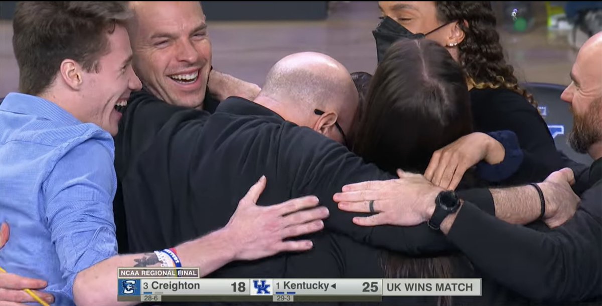 MrsTylerKSR's tweet image. KENTUCKY VOLLEYBALL IS GOING TO THE FINAL FOUR!

The Cats sweep Creighton to advance to the Final Four for the second time in program history. 

Best team on campus!!!!