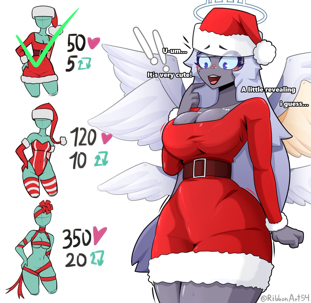 RibbonArt54's tweet image. A little revealing 🎄
#HazbinHotelEmily #HazbinHotel #SFW