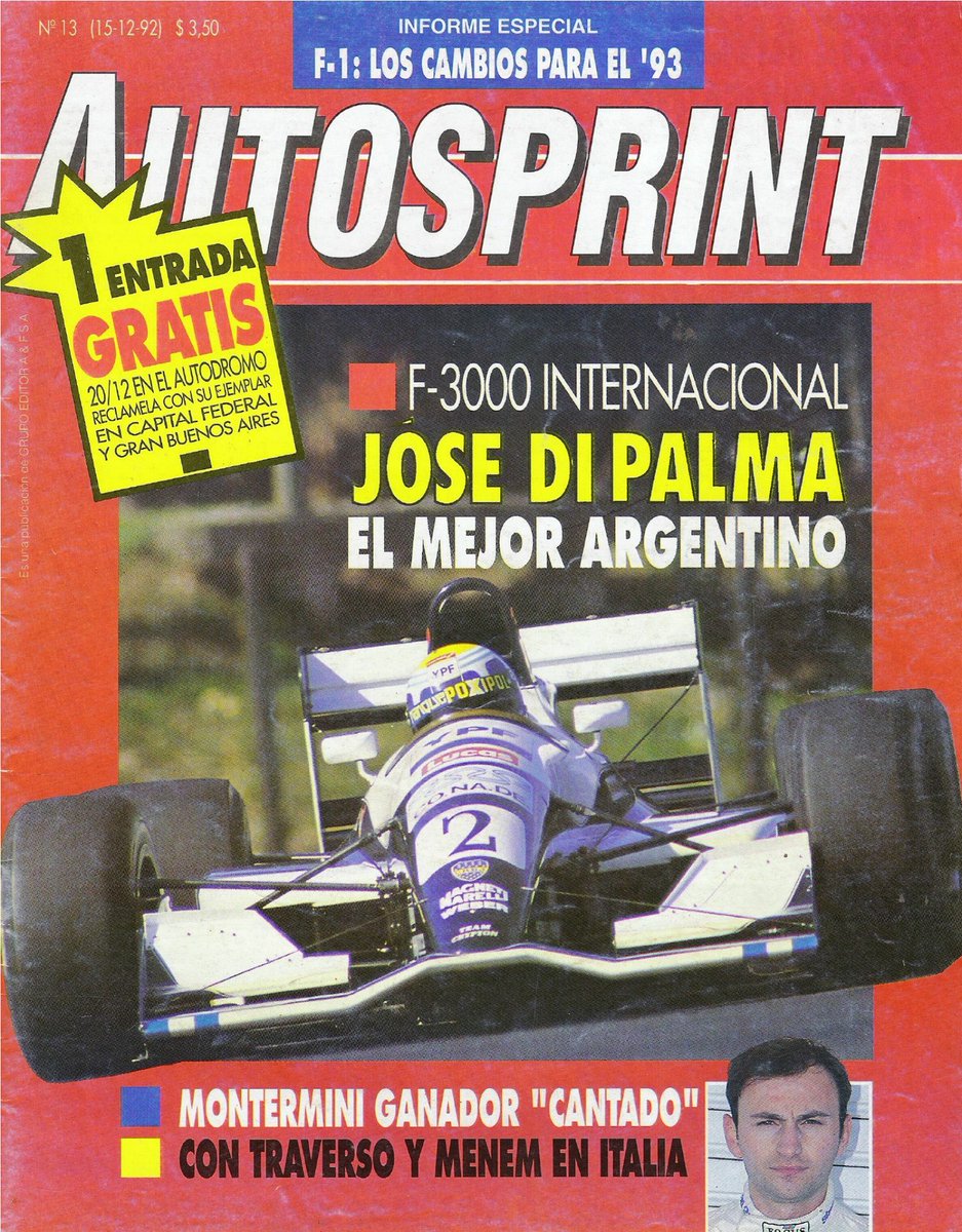 PatoG82's tweet photo. Nota de revista Autosprint 🇦🇷
🔗 https://t.co/bgJVLuoYKc
#F3000 #Formula3000 #AndreaMontermini #EmmanuelCollard #OlivierBaretta #JoseLuisDiPalma #AutodromodeBuenosAires #RevistaAutosprint https://t.co/Sfdqz37t0N