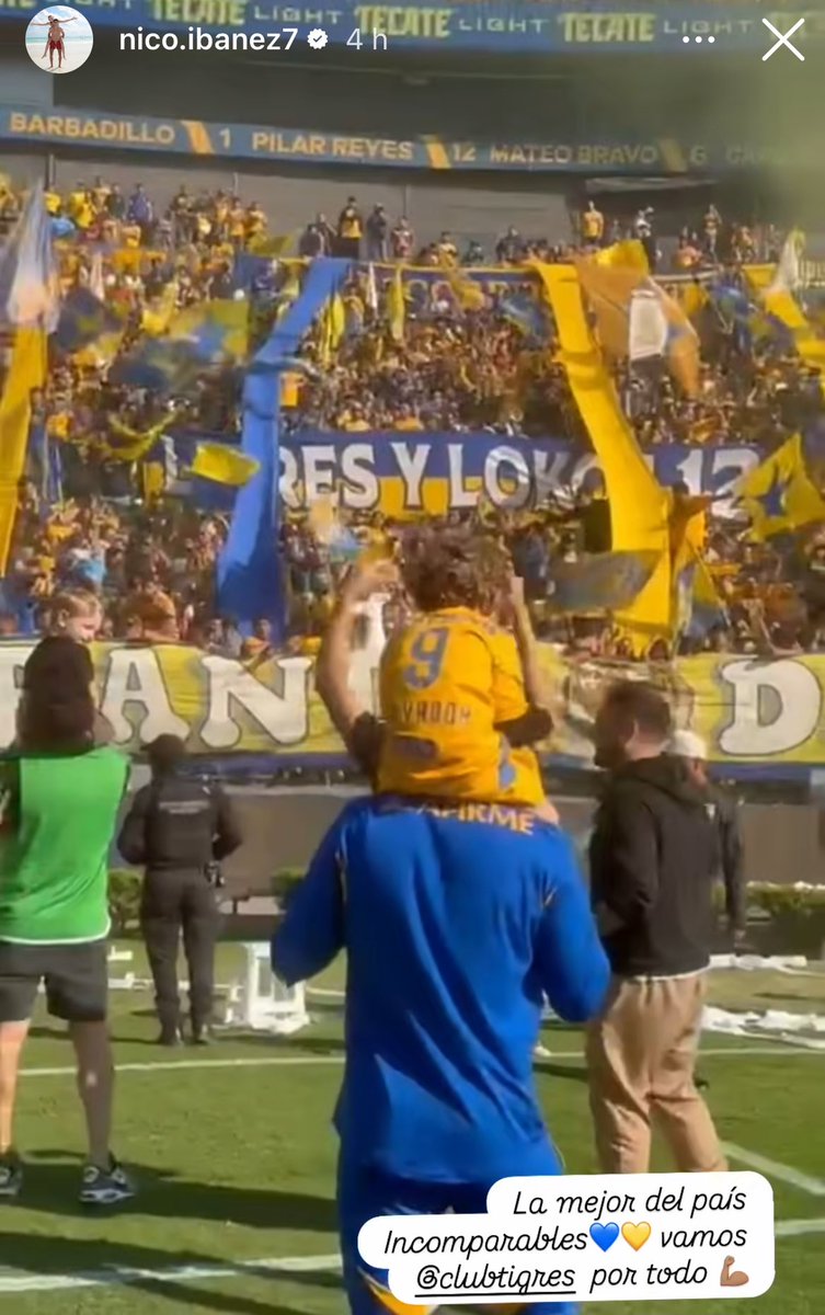 Nico Ibáñez volvió a subir una historia después de 10 años. 

Y con un hermoso mensaje “la mejor del país, vamos incomparables, por todo 💙💛”.