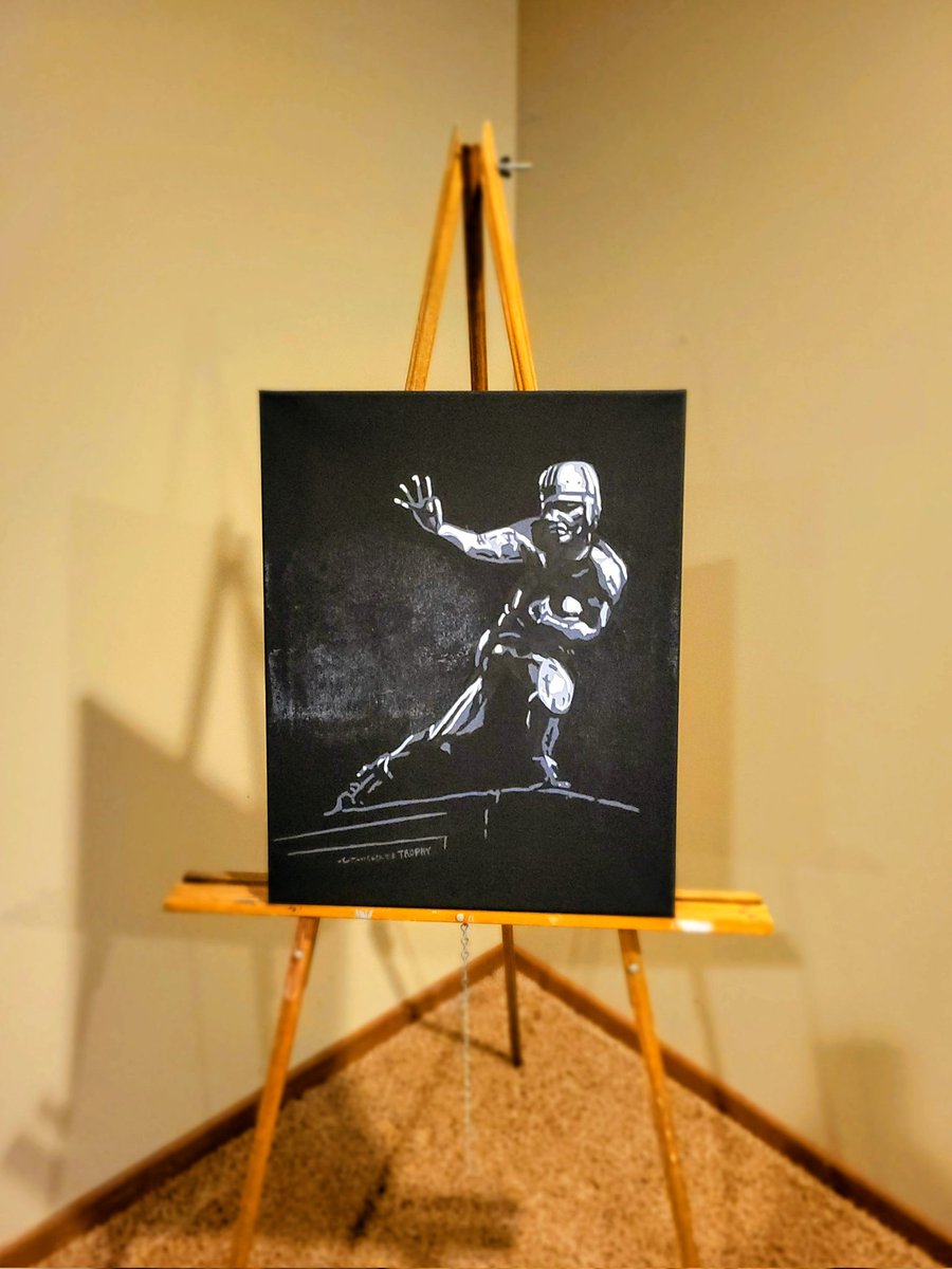 oyster_art's tweet photo. The Heisman Trophy
Cast bronze
Stands 13.5 in tall
Weighs 25 pounds
Downtown Athletic Club
16x20 acrylic canvas #painting #art #football #StiffArm #Mendoza #Sayin #Love #Pavia
This piece is #available https://t.co/2IFa29sMax