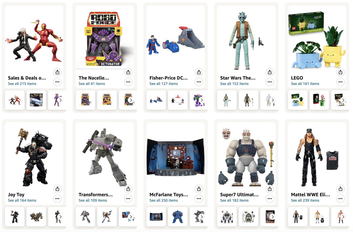 toyhypeusacom's tweet photo. Some new updates to the Amazon Shopping Guide
Link - https://t.co/5ammJrjLsR
#ad #MarvelLegends #Superman #Imaginext #StarWars #LEGO #Batman #ThunderCats #WWE #ActionFigures https://t.co/lIp7dGb9Y4