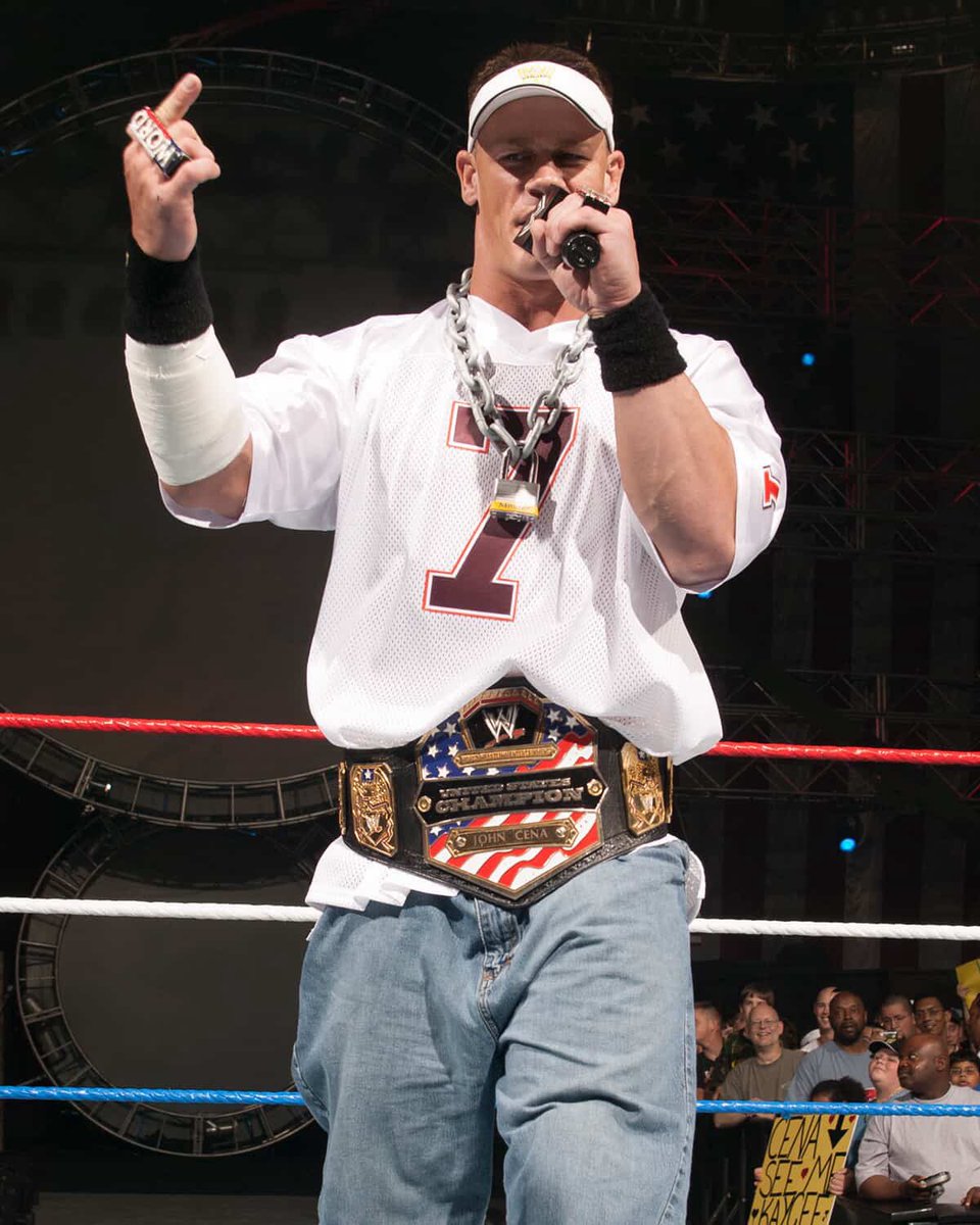 HokiesFB's tweet photo. 🐐 repping the 🐐

Don’t miss @JohnCena ‘s FINAL match tonight at #SNME, 8e/5p on @peacock ! 

@WWE https://t.co/D9j8LucFla