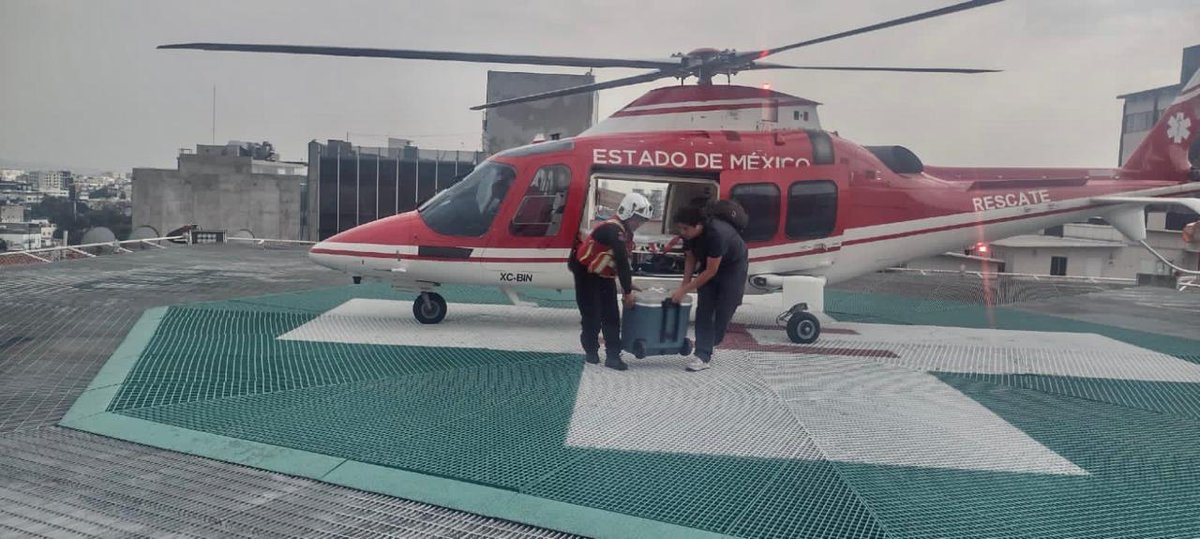 #GrupoRelámpagos realizó el traslado aéreo urgente de un órgano en coordinación con <a href="/cenatra_mx/">CENATRA</a>. Fue procurado en HGR No. 1 del IMSS, Querétaro; abordó en Polotitlán, EdoMéx, pasó por el Hospital Dalinde y llegó al Hospital Ángeles Metropolitano.