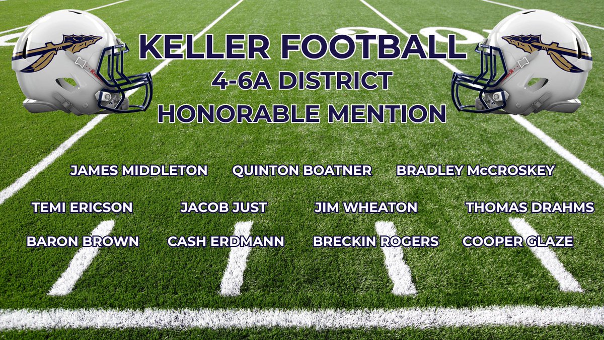 kellerindiansfb's tweet image. 🏆2025 4-6A All District Awards 🏆

Honorable Mention