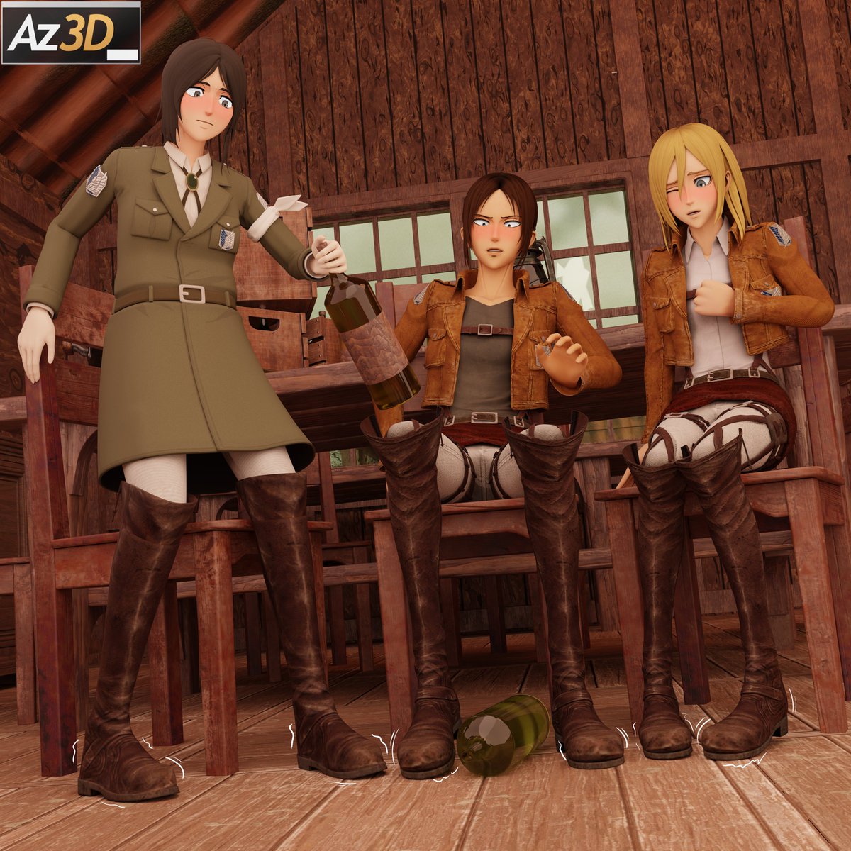 Az3D_'s tweet image. Titanic Growth
🪽Pieck Finger &amp;amp; Ymir &amp;amp; Krista Lenz | Attack on Titan