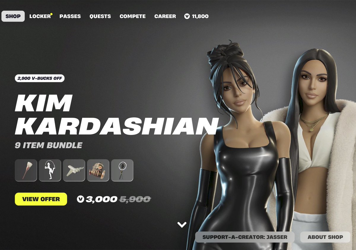 KIM KARDASHIAN out now. 
consider using code JASSER if you cop ❤️