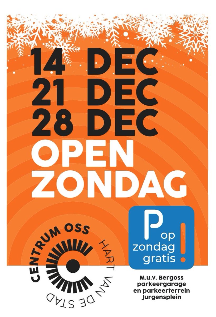 CMJackOss's tweet image. Vandaag de eerste open zondag van december met Ameezing Christmas in de Peperstraat en Kerstival in het Barbarapark! #muziek #centrumoss #hartvandestad