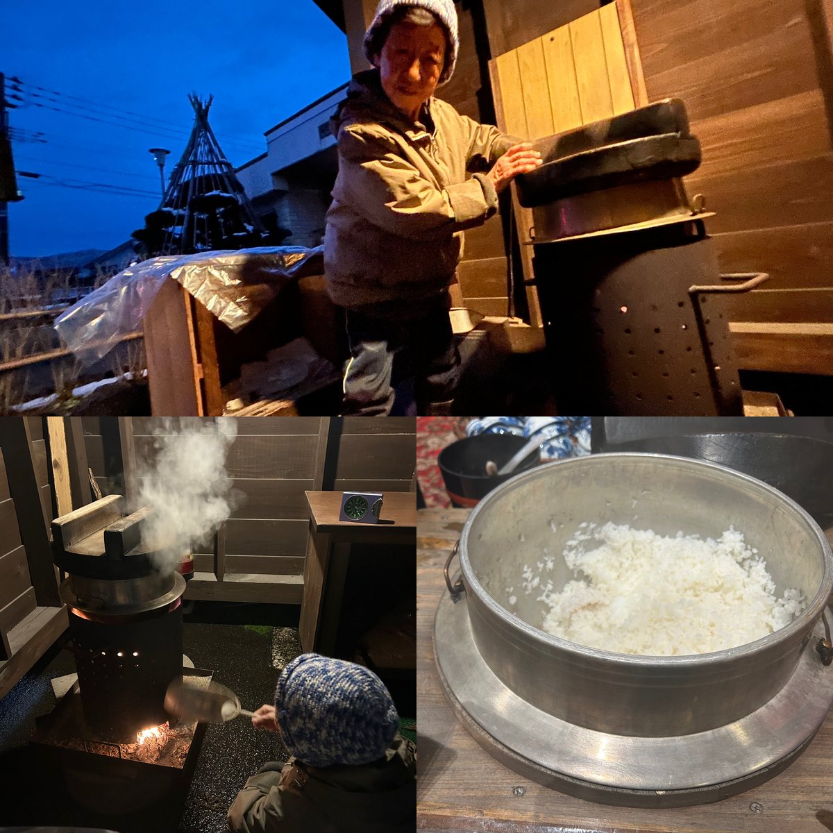 おはようございます
朝6時からぬか釜ご飯炊きを
しているお姉様とおしゃべりしながら見せていただきました。
籾殻と火付は杉の葉だそうです。
格別なお味でした🍚

♨️入って美味しいご飯食べて、コンディション万全です❗️

#美味しいご飯
#ぬか釜炊き