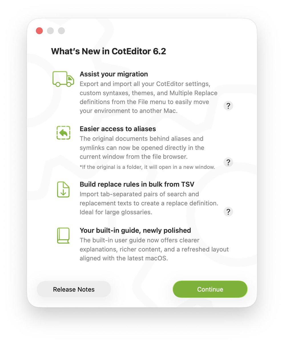 CotEditor tweet media
