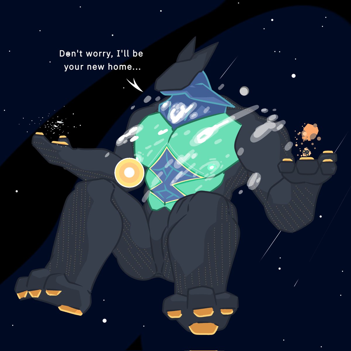 Torch_Draker's tweet image. New oc
When a planet is disintegrating, Terra will devour it to enlarge himself and allow the people on that planet to live on him.