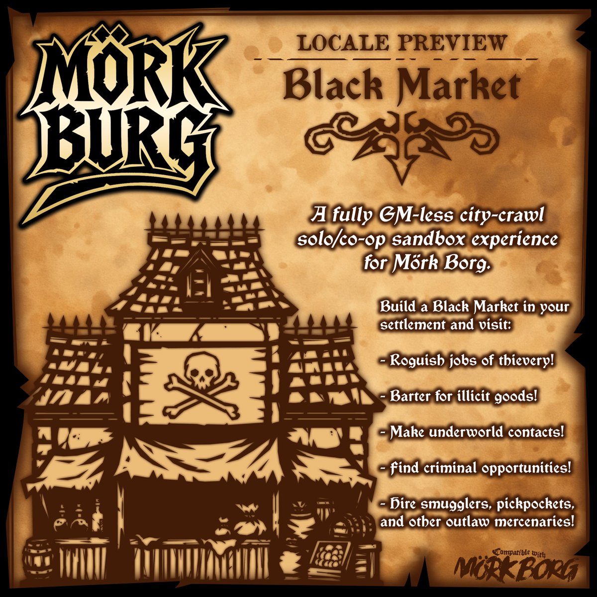 RocketPigTweets's tweet photo. Mörk Burg ... for players who are as obsessed with "going to town" as we are! Check out our pre-launch page to show your support! 

https://t.co/N0XcILD8h6

#ttrpg #morkborg #osr #indiegames #gaming https://t.co/DWSnsVLZgW