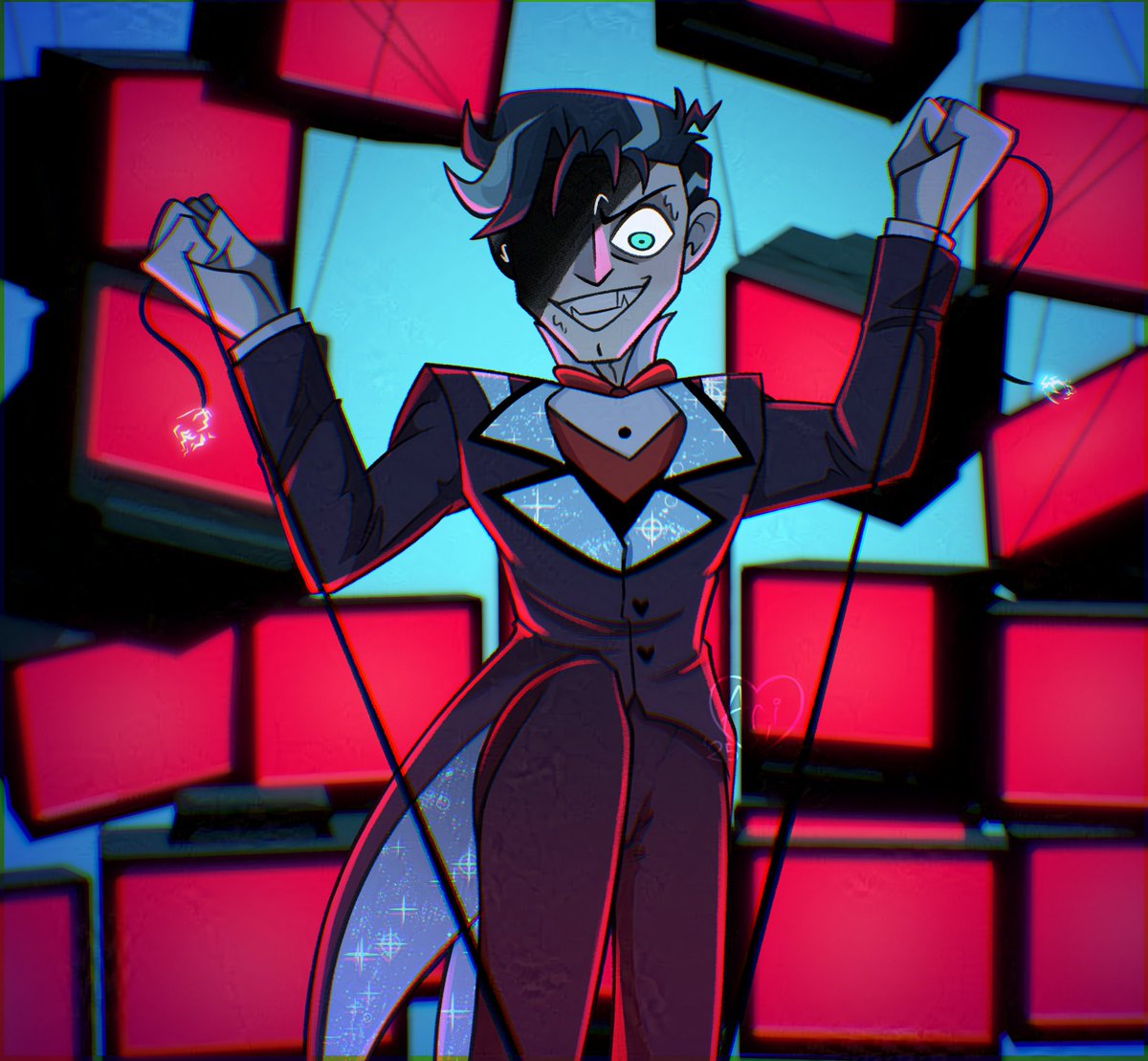 He's got that Blue Eye'd Stare going on. #HazbinHotel #vox