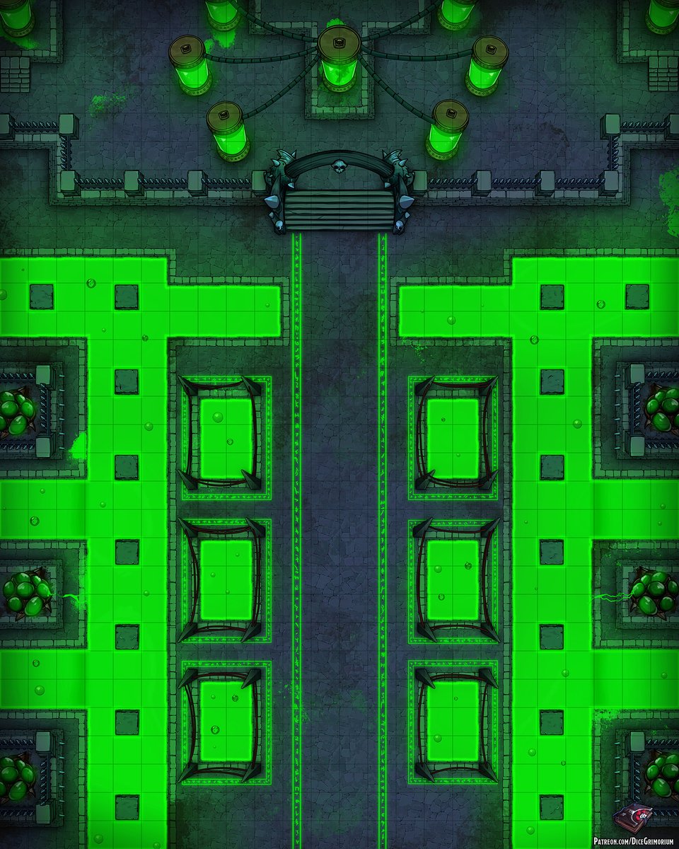 Foul experiments from mad scientists are wandering behind every corner of the dark temple. Born from an unholy ichor made from the most blasphemous materials, these creatures are created to serve their dark masters.

Dark Temple Interior 24x30