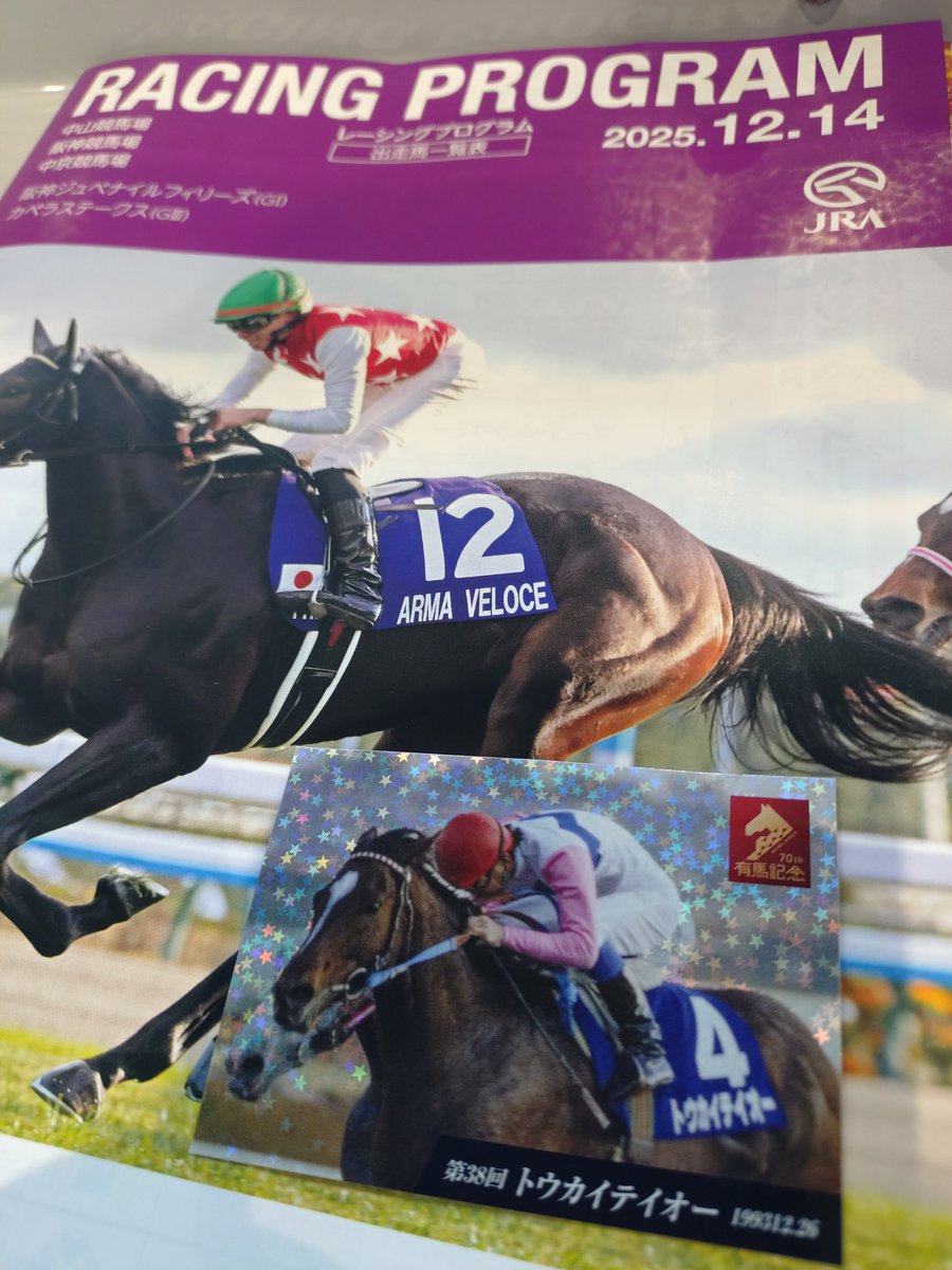 中山競馬場到着💦 今日の有馬記念ステッカーはトウカイテイオー🤩