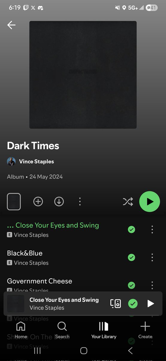 TPAB_is_peak's tweet image. Dark Times - Vince Staples 

Fantastic, Vince continues to amaze me with his catalog