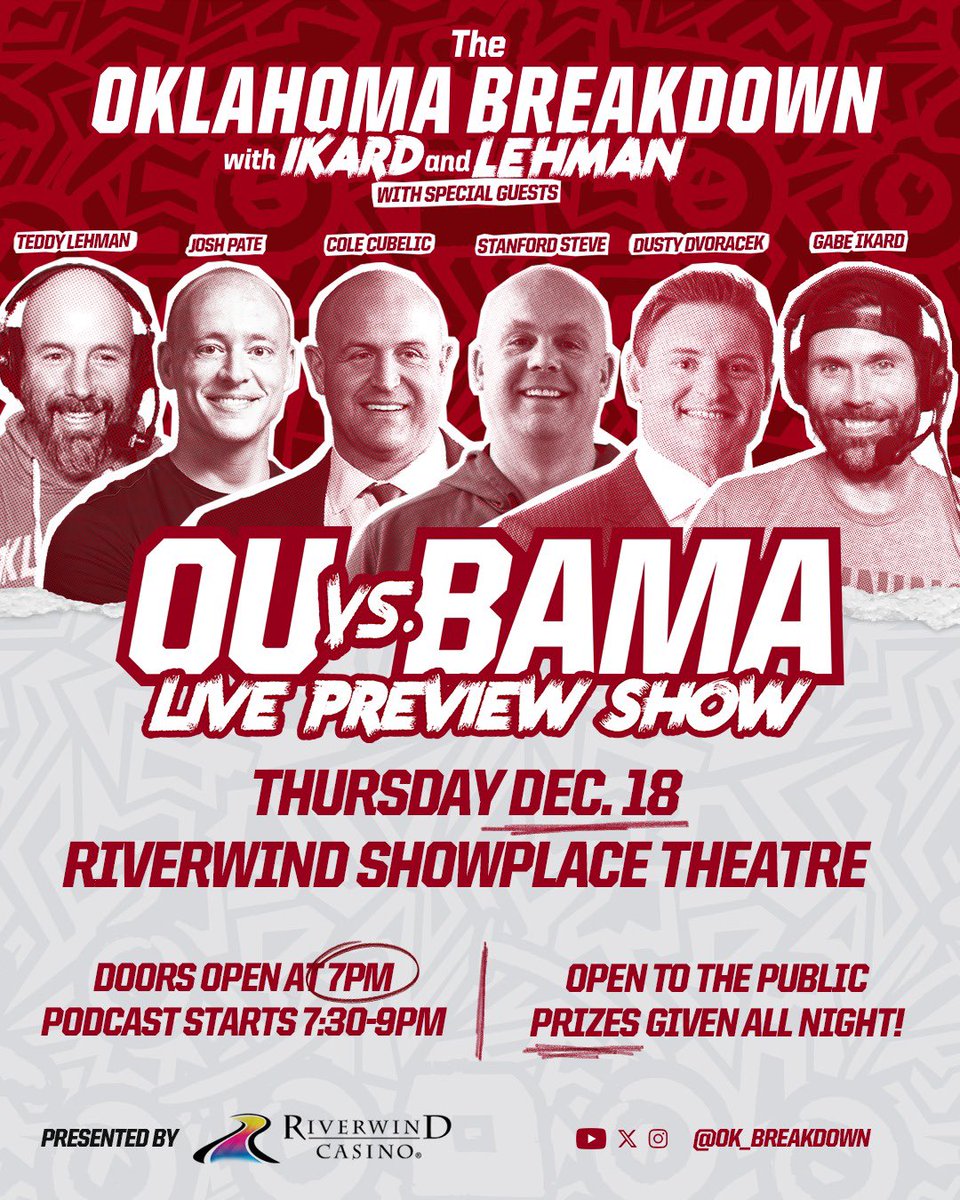 🚨LIVE SHOW🚨

Thursday December 18th at 7:30 at the Riverwind Showplace Theatre!

All ages are welcome! Riverwind is confident they’ll have space for everyone that shows up and there will be a lot of seats!

Prizes will be given away throughout the show!

See y’all there!