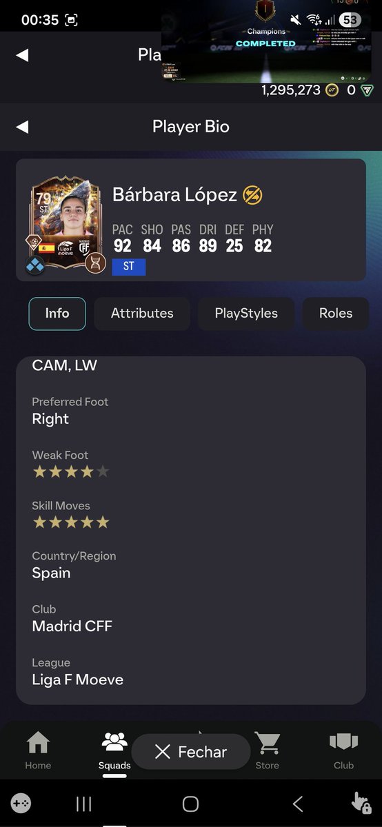 WryyyOverdrive's tweet photo. @fut_trader_D I have low driven, finesse, tiki taka, incisive, technical, trickster and enforcer she is insane, waiting on a gamechanger and maybe rapid and 5 star wf and its perfect https://t.co/OLSE6nAuyW