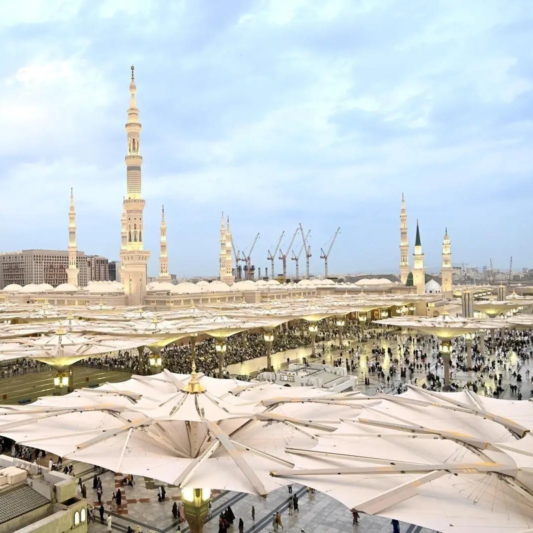 leadersmena's tweet image. Prophet’s Mosque Umbrellas Stand as #Architectural and #Technical Masterpieces Enhancing Visitor Comfort 
#المسجد_النبوي