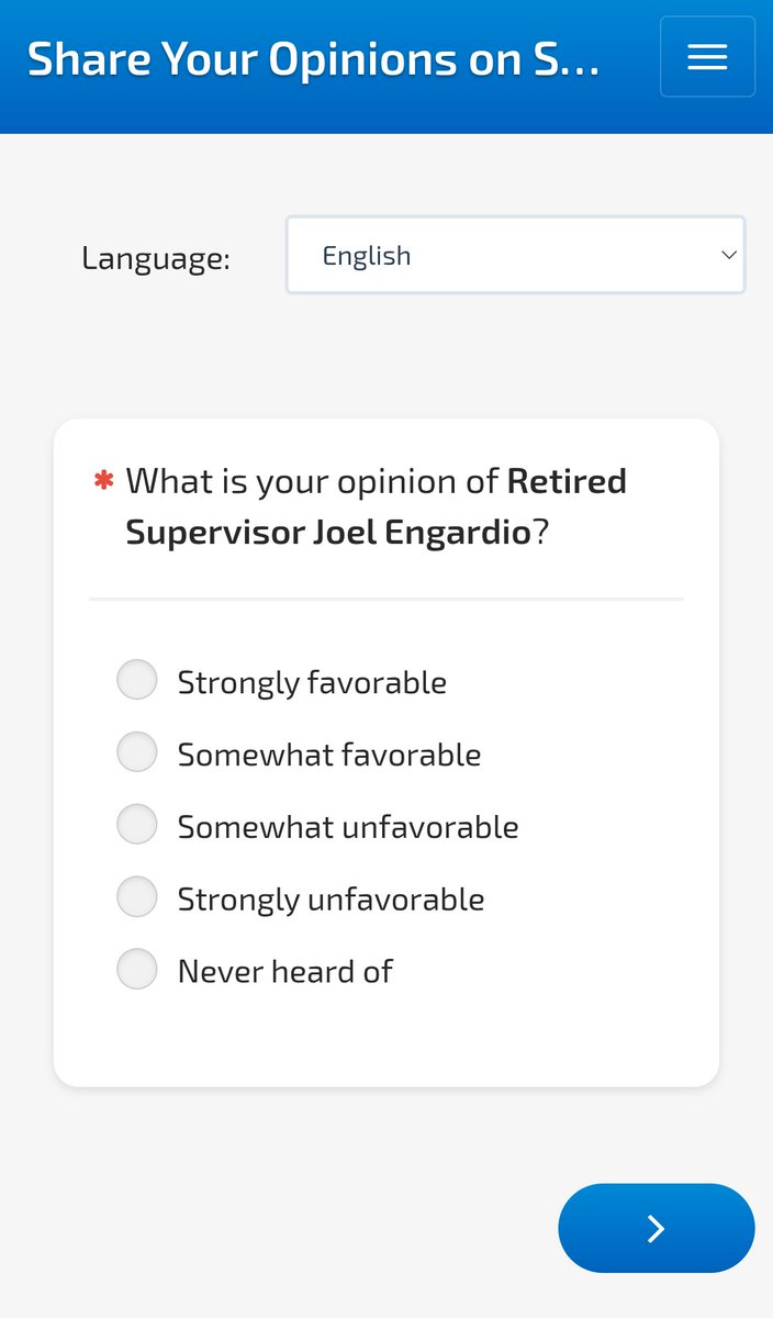 Retired Supervisor Joel Engardio? ARE YOU KIDDING?! He was recalled, not retired. Still chasing the spotlight like everyone forgets in 2 seconds. Did he pay for this survey? Please just leave San Francisco alone. He can go "help" Michigan.
