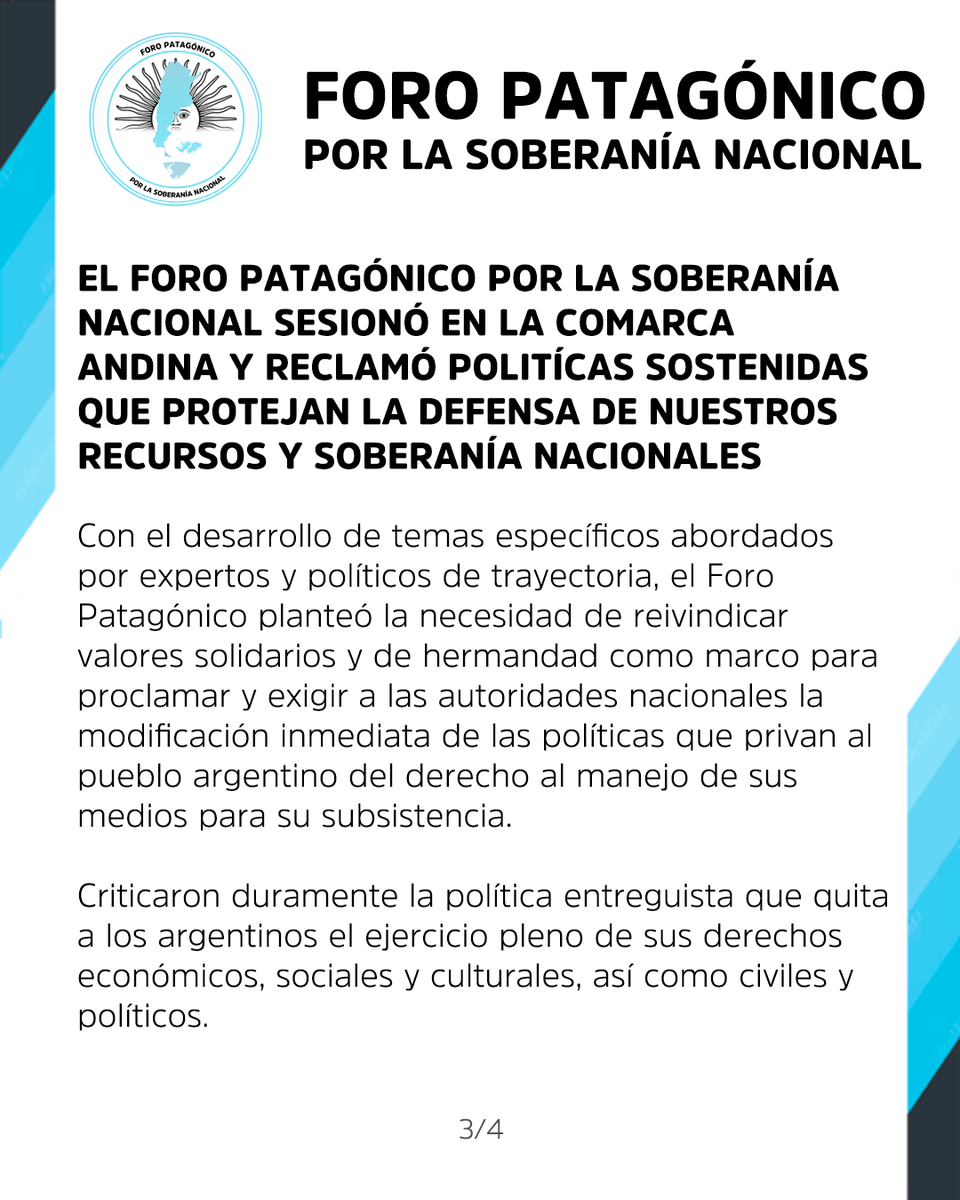 PatagonicoForo's tweet photo. 📢 Comunicado del Foro Patagónico en defensa de la soberanía https://t.co/fm4ZTk6ghB