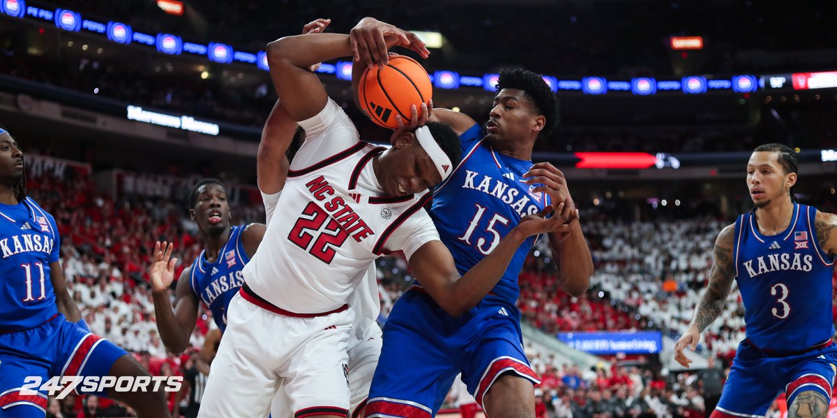 FINAL (OT): No. 19 Kansas 77, NC State 76 Wolfpack drop a heartbreaker as  Darrion Williams can't get a last second triple to fall in extra time.  Kansas' Melvin Council finishes with