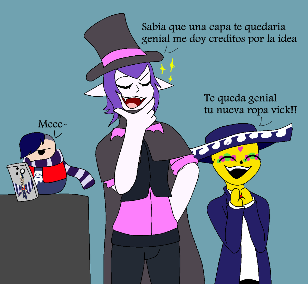 L_Dani_H's tweet photo. Un poco de reacción de los brawlers que más uso jsjsjs (Mortis es como un papá para Vick👌✨) 

#brawlstarsfanart https://t.co/IVisNNQALS