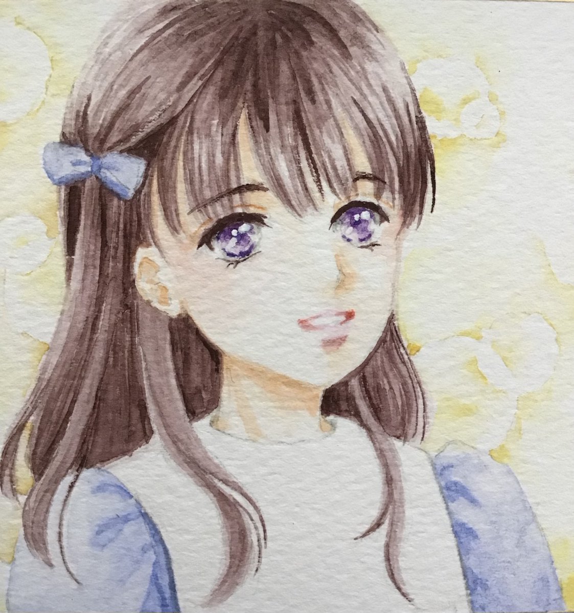 豆色紙、描くの楽しい！　#illustration　#透明水彩　#イラスト好きさんとつながりたい