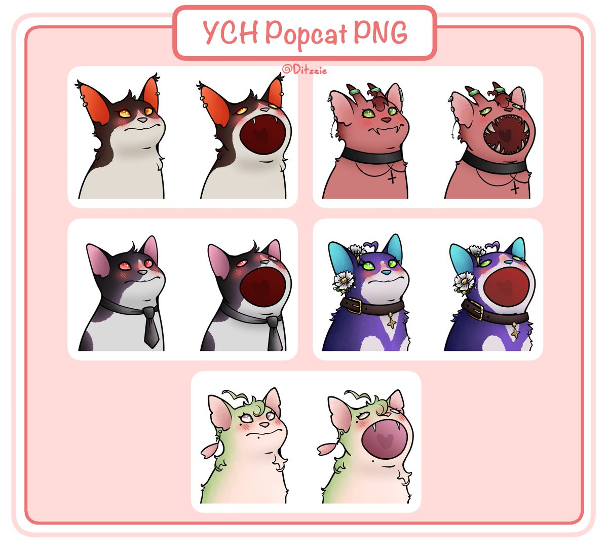 Ditszie's tweet photo. Commissions are now open!   

I have some emotes and png model YCHs available currently.

You can find me here: https://t.co/jJaISETnCX https://t.co/ZB036X37es