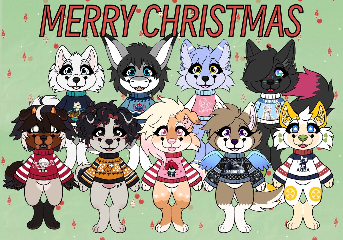 Christmas piece for my friends 🎄

<a href="/tepidangel/">zᶻ ૮˶- ﻌ -˶ა⌒)ᦱ 🌾</a> <a href="/corndotca/">Corn</a> <a href="/snow_amami/">❄️Snow💜 Sephiroth’s Puppy ✨</a> <a href="/iamafennec/">Dev</a> <a href="/SharkyFrisky/">Sharky Frisky</a> 💕