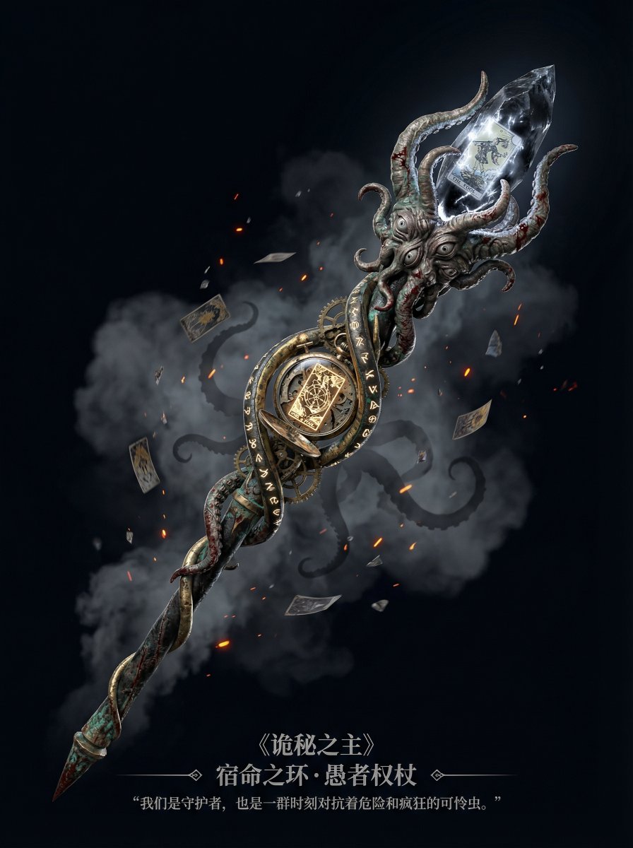 《로드 오브 미스터리즈》는 신성함과 광기를 훌륭하게 융합시킨 작품입니다.
맨 위에는 바보의 타로 카드가 있습니다. 그는 모든 것을 너무나 잘 알고 있죠!