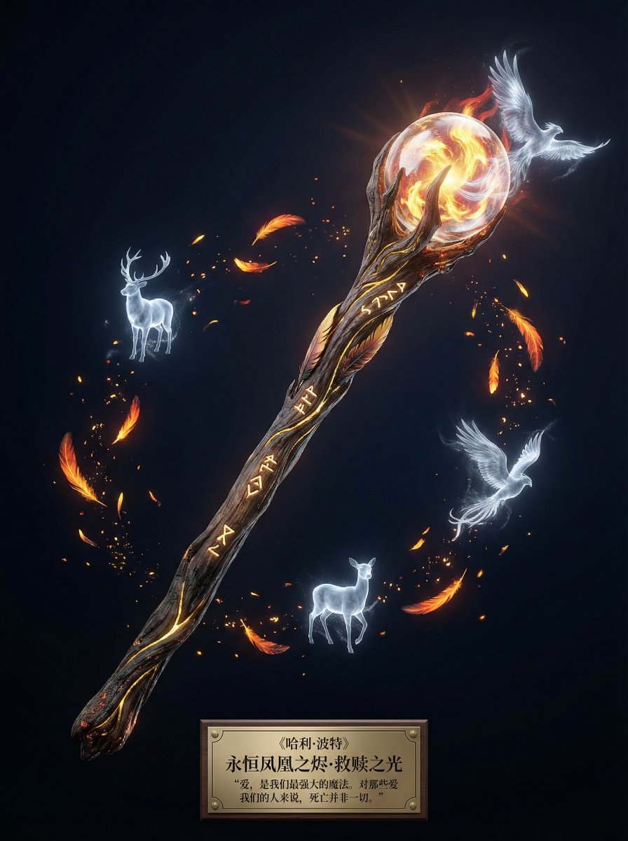 해리 포터에 나오는 이 지팡이의 불사조도 굉장히 실감나게 묘사되어 있어요.