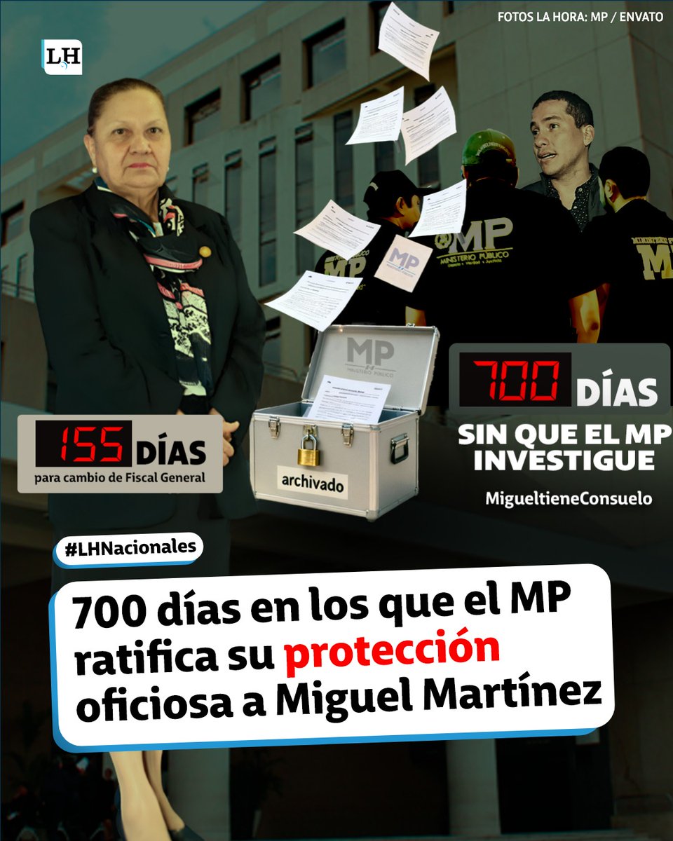 lahoragt's tweet photo. #LHNacionales | SIGUE EL CONTEO 🕵‍♂⌛
Van 700 días y el MP aún no ha iniciado alguna investigación de oficio en contra de Miguel Martínez por posibles hechos de corrupción.
Estos son los detalles ➡ https://t.co/sVQtfUsBzX https://t.co/2rrJJ8B2gs