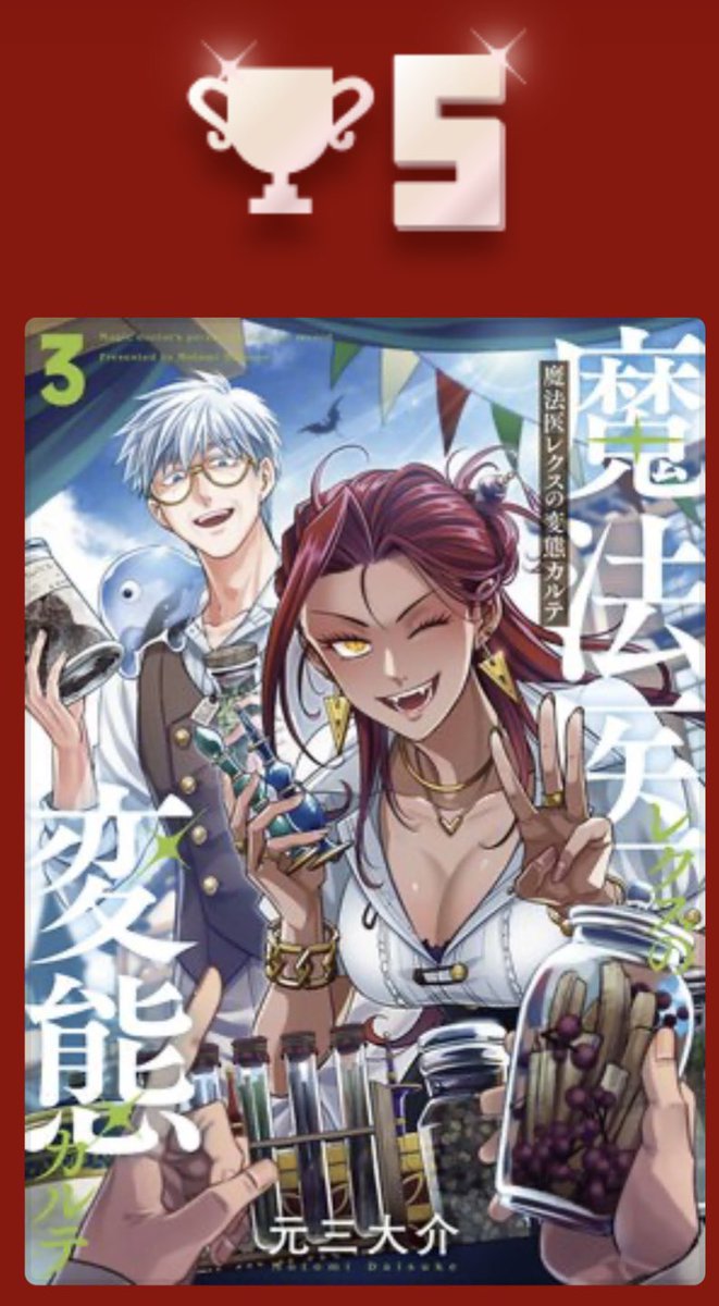 Renta!さんの年間ランキング2025で魔法医レクスの変態カルテが青年
