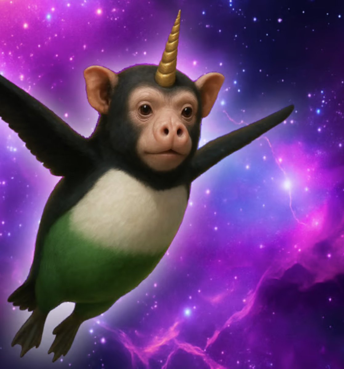 Flying Ketamine Horse is going CRAZY on USD1. I'm sorry i can't let this happen. 

Because the volume is very decent on the trenches right now, lemme do a runner proposal. 

I introduce you PUMP 

Penguin Unicorn Monkey Pig. 

Designed for PUMP ONLY.

Let's make this coin our