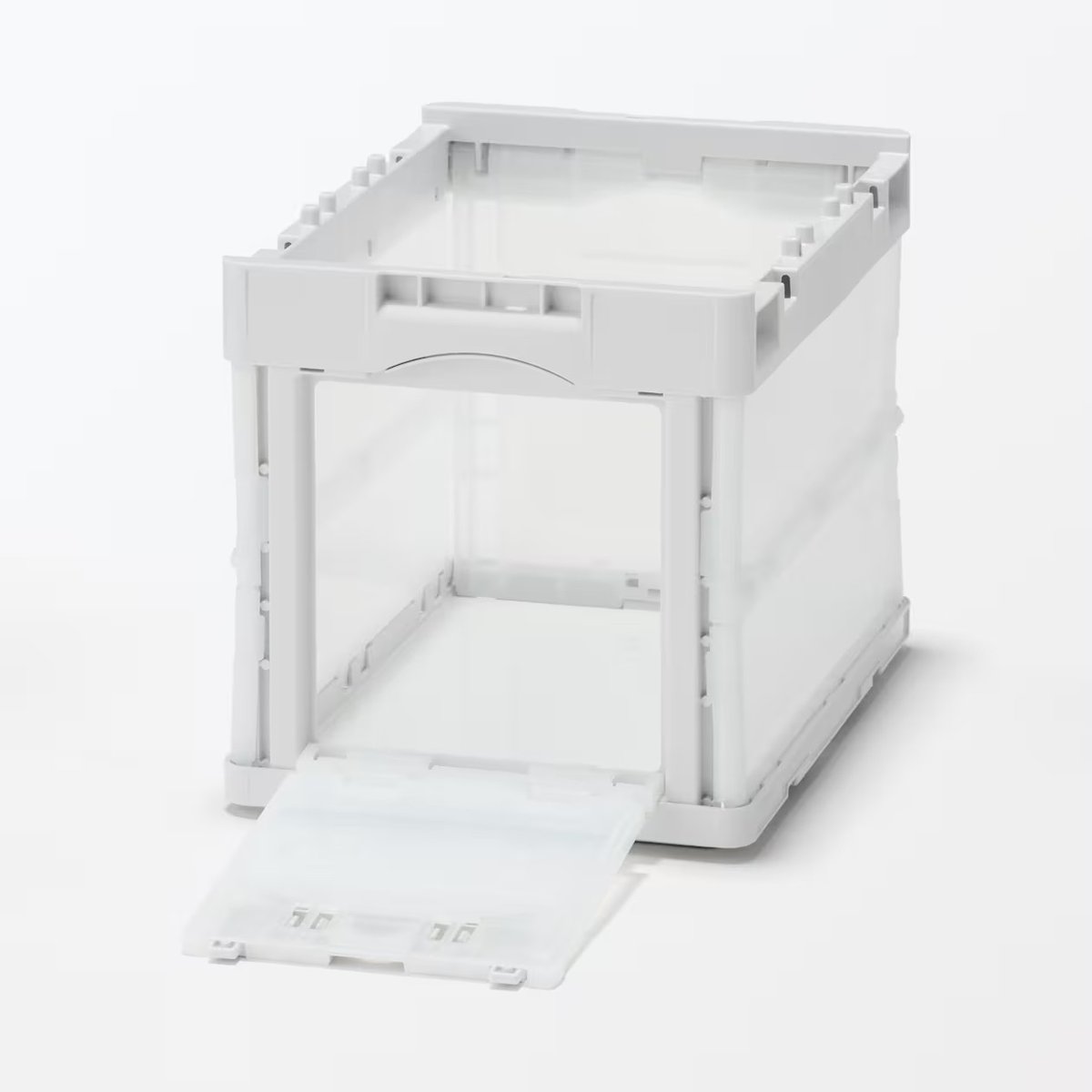 使わないときはコンパクトに折りたため、側面の開閉窓から中の荷物を