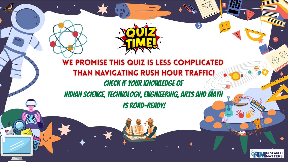 One quiz. Too many “wait, really?” moments!

Test your knowledge of Indian #science, #tech, #engineering, #arts, and #math.

Take the quiz: quiz.researchmatters.in 

Use #rmsteamquiz and share your #score! 
#quiz #scicomm #researchmatters #STEAM #research