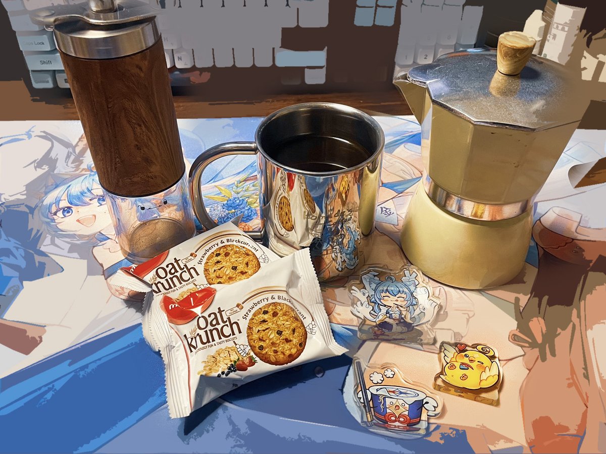 今天天氣大降溫
冷啊，足夠冷了！
生日時觀眾送的摩卡壺，一直沒機會用
今天這麼冷，該來個快樂咖啡下午了吧

人生第一次用摩卡壺沖了杯咖啡
嗯~~下次喝時加點牛奶吧🥲(好酸