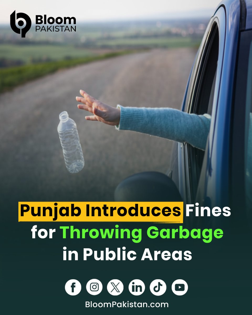 bloom_pakistan's tweet photo. Punjab Approves Littering Fines Policy to Keep Cities and Villages Clean.

Read More https://t.co/SZDvcbPt9C

#Punjab #CleanPunjab #LitteringFines #PublicCleanliness #CivicResponsibility https://t.co/2YrxiHl2eF