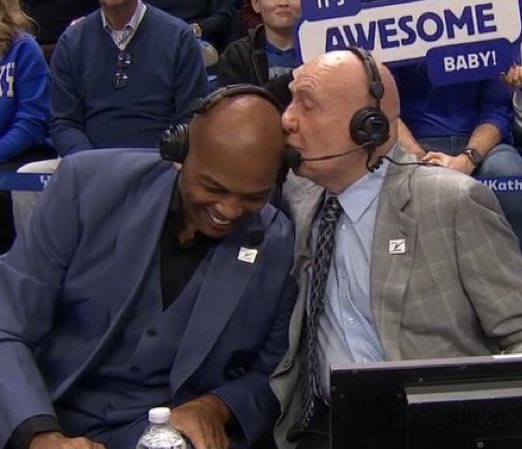 barstoolsports's tweet image. Chuck and Dickie V on the call is the basketball equivalent of the Avengers