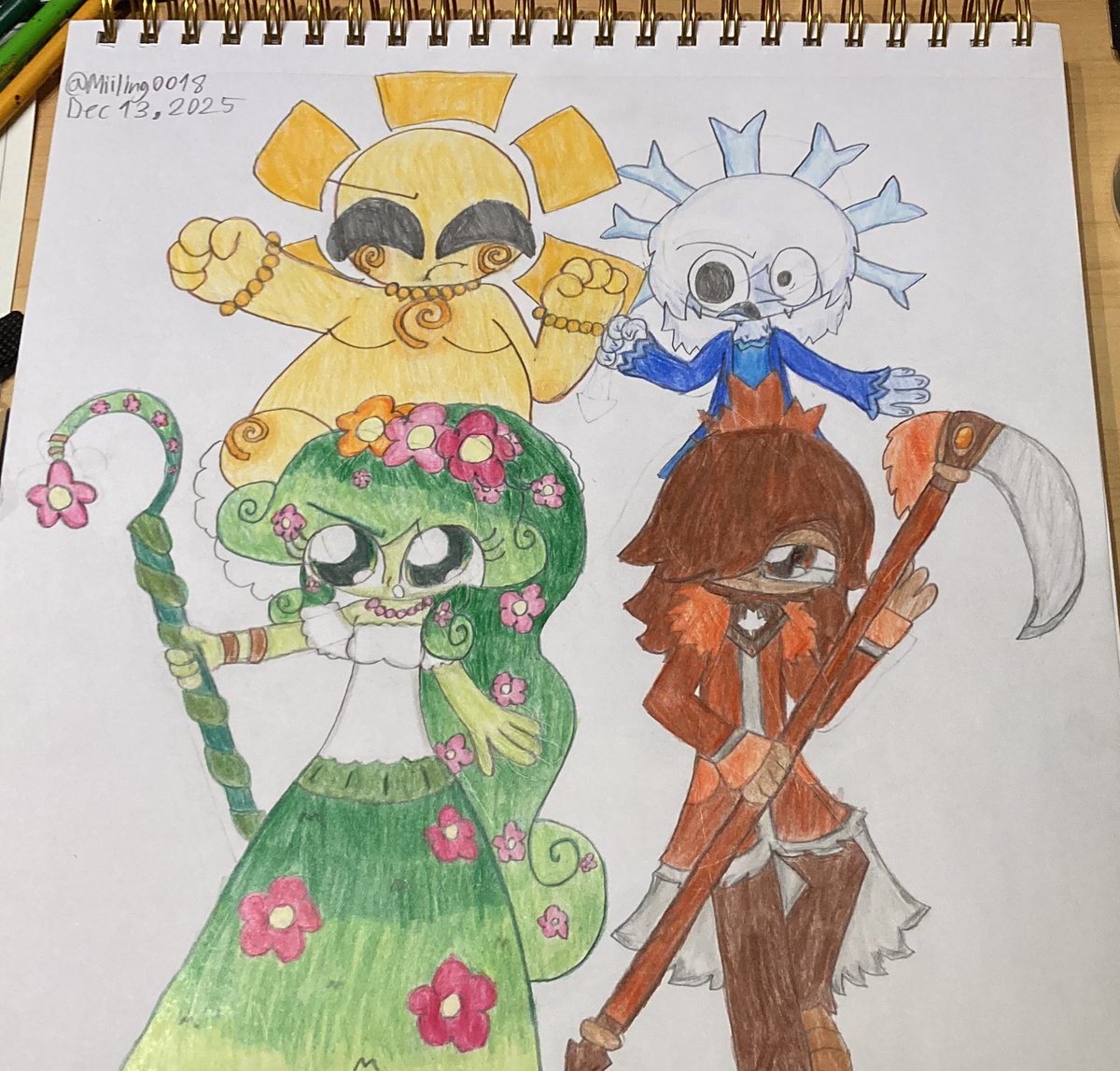 Miiling0018's tweet photo. Here’s this traditional art I made out of the Seasonals

What do you think?

#Seasonals #godOCS #teresa #horus #aster #blake #drawing https://t.co/5IMkKe5TMb