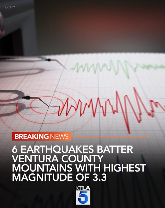ferozwala's tweet image. #Breaking 
A 3.6-magnitude #earthquake struck near the Fillmore area in #Ventura County Saturday, according to the U.S. Geological Survey.

At least 6 earthquakes have battered a mountain range in Ventura County, with preliminary magnitudes measured between 2.5, 3.3 &amp;amp; 3.6,
